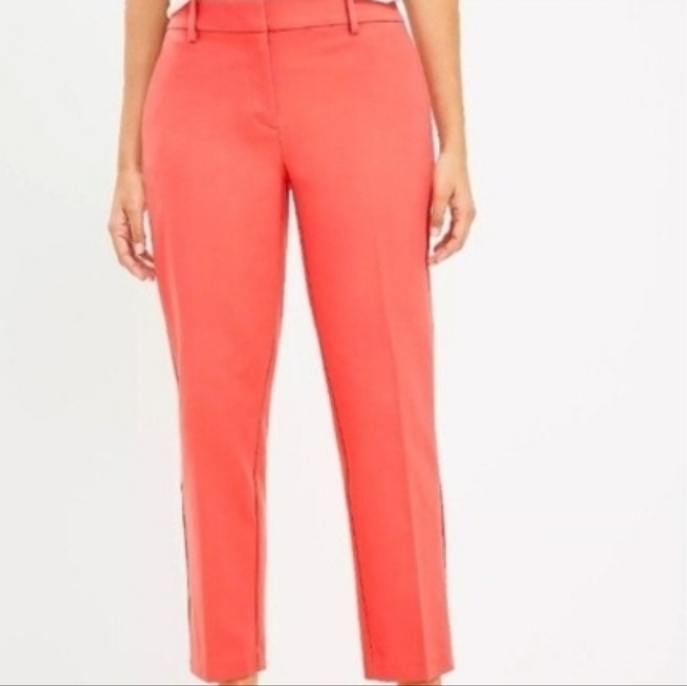 Old Navy Harper Pants‎ Womens 10 Coral Pink Crop Leg Mid-Rise Office Siren